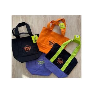 Trader Joe's Mini Tote (Set of 4) Halloween Trick-Or-Treat Canvas Bag-NWT